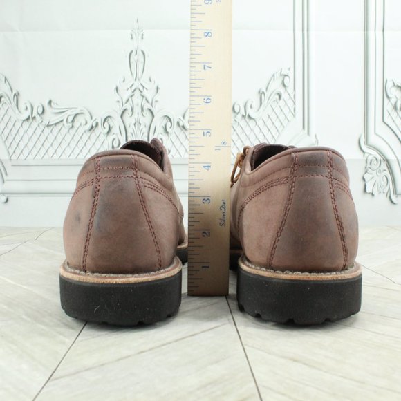 LL BEAN Bucksport Brown Leather Plain Toe Waterproof Work Shoe Size 10 M - Picture 8 of 9